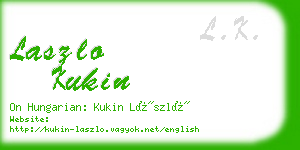 laszlo kukin business card